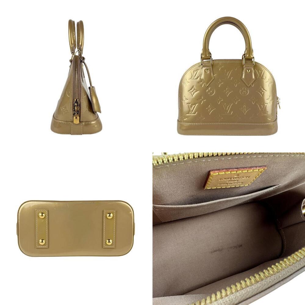 Louis Vuitton Alma Vernis Crossbody Patent 2way Vernis Handbag Monogram Brown